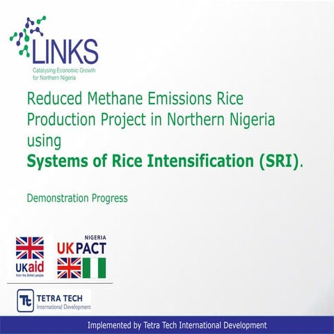 2103 - Reduced Methane Emissions Rice Production Project in Northern Nigerian...