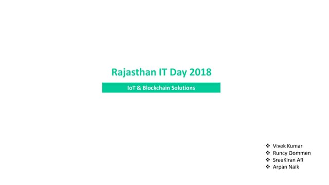Rajasthan IT Day Hackathon Finals