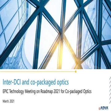 Inter-DCI and co-packaged optics