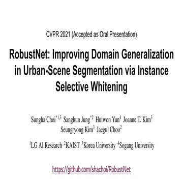 (CVPR2021 Oral) RobustNet: Improving Domain Generalization in Urban-Scene Seg...