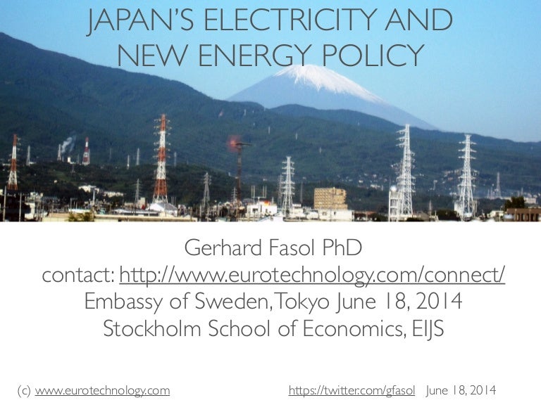 Japan's electricity and new energy policy