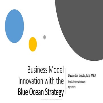 Business Model Innovation with the Blue Ocean Strategy