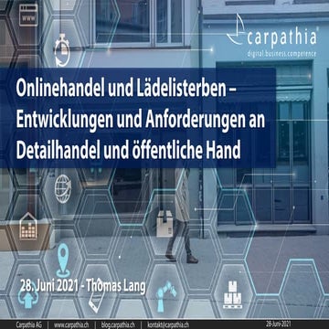 Onlinehandel und Lädelisterben – Entwicklungen und Anforderungen an Detailhan...