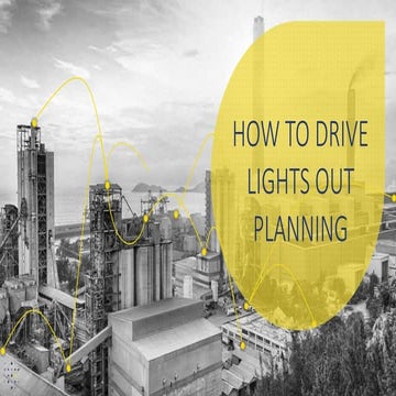 How to drive LightsOutPlanning by bluecrux
