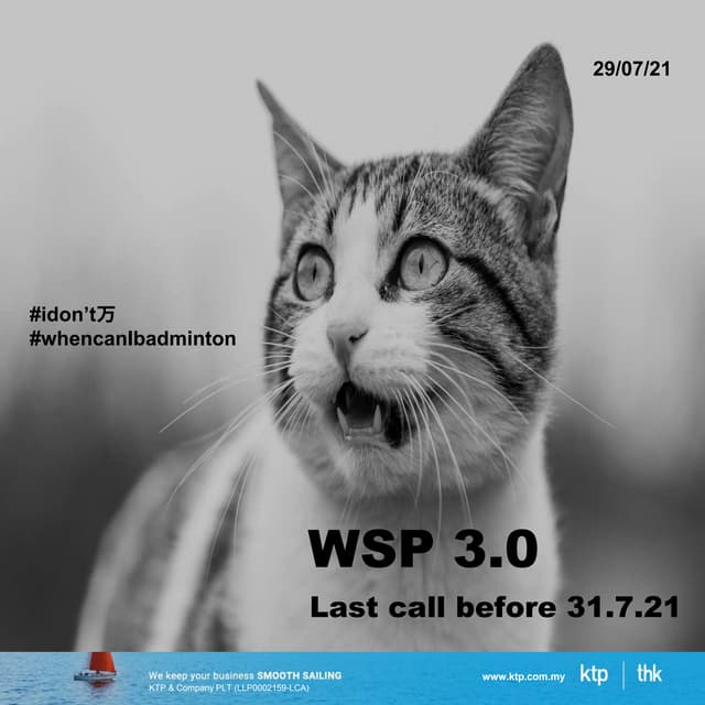 WSP 3.0 to be closed by 31.7.21