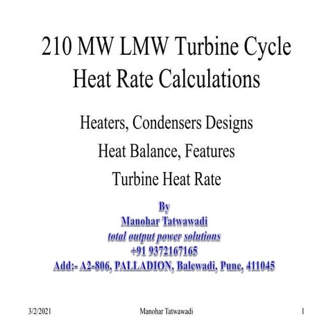 210 mw turbine cycle heat rate