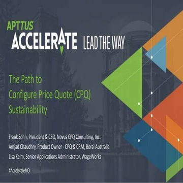 The Path to Configure Price Quote (CPQ) Sustainability