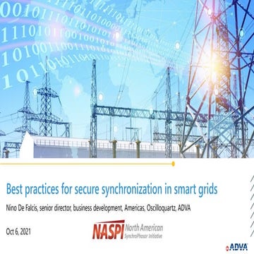 Best practices for secure synchronization in smart grids