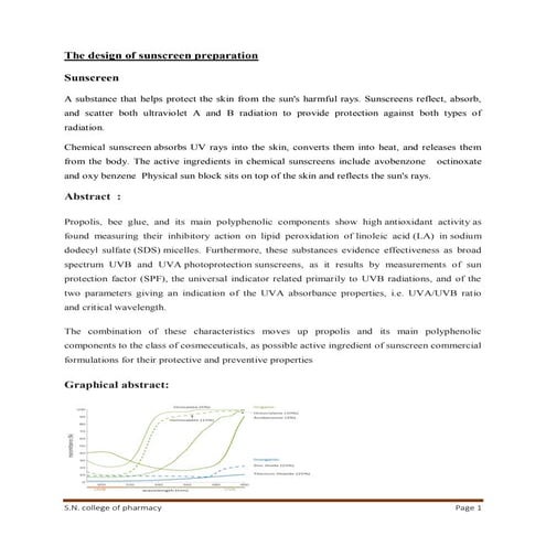 Durg design of sunscreen preparation.pdf