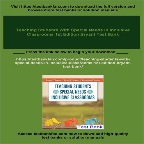 Teaching Students With Special Needs in Inclusive Classrooms 1st ...