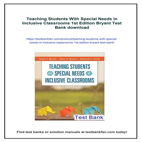 Teaching Students With Special Needs in Inclusive Classrooms 1st ...