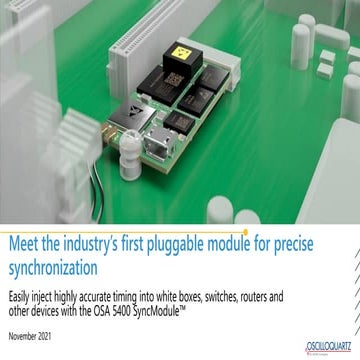 Meet the industry's first pluggable module for precise synchronization