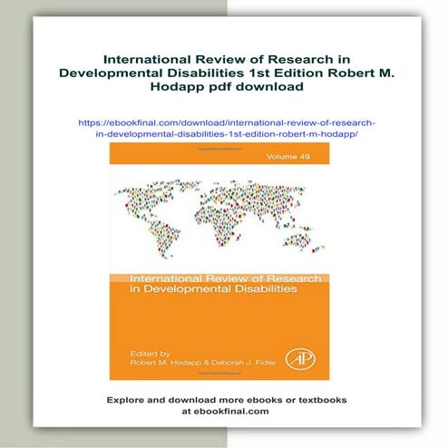 International Review of Research in Developmental Disabilities 1st ...