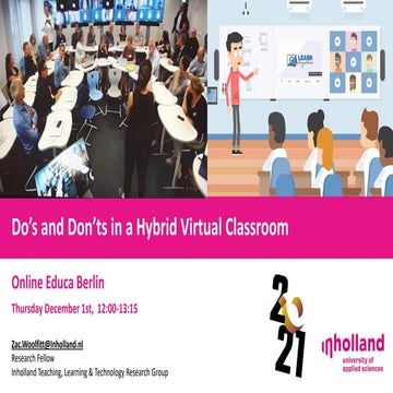 Hybrid Virtual Classroom - Do's and Don'ts - OEB - Dec 2021