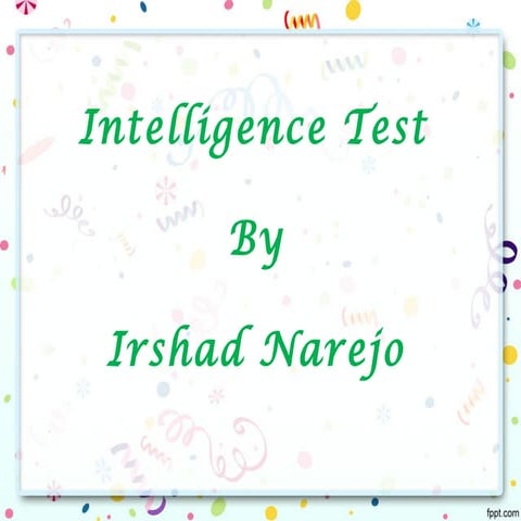 INTELLIGENCE AND EMOTIONAL TEST