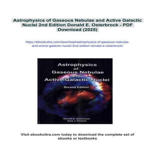 Astrophysics of Gaseous Nebulae and Active Galactic Nuclei 2nd Edition Donald...