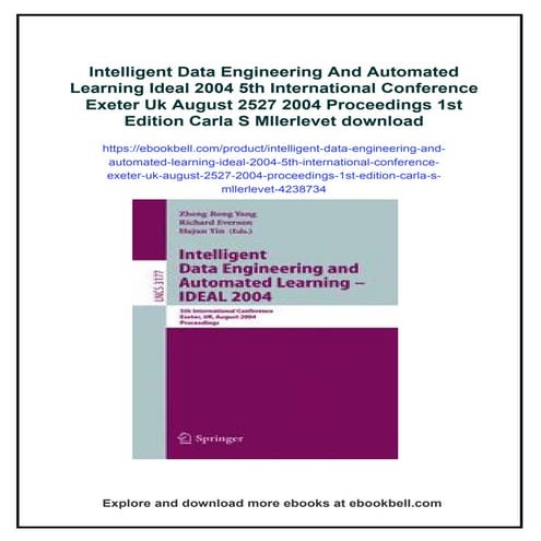 Intelligent Data Engineering And Automated Learning Ideal 2022 Hujun ...
