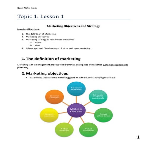 2 1 1_marketing objectives and strategy