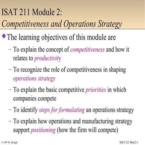 operations strategy