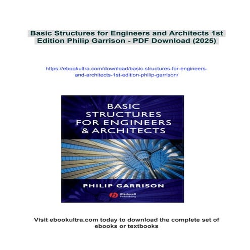Basic Structures for Engineers and Architects 1st Edition Philip Garrison