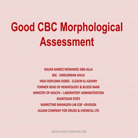 Good CBC Morphological AssessmentPDF