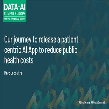 Our Journey to Release a Patient-Centric AI App to Reduce Public Health Costs