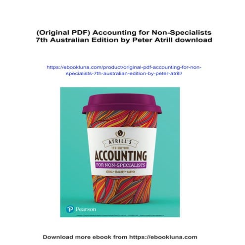 (Original PDF) Accounting for Non-Specialists 7th Australian Edition by ...