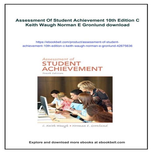 Educational Assessment of Students 6th Edition Anthony J. Nitko | PDF