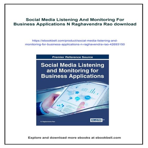 Social Media Listening And Monitoring For Business Applications N Raghavendra...