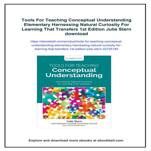 Tools For Teaching Conceptual Understanding Elementary Harnessing Natural Cur...