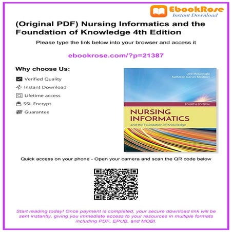 (eBook PDF) Informatics for Health Professionals (Navigate 2 Advantage ...