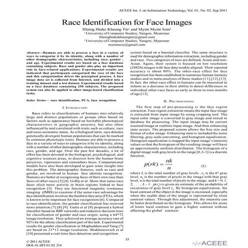 Race Identification for Face Images