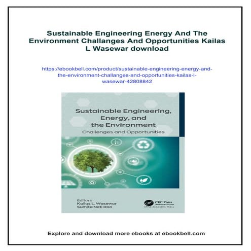 Sustainable Engineering Energy And The Environment Challanges And ...