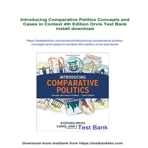 Introducing Comparative Politics Concepts and Cases in Context 4th ...