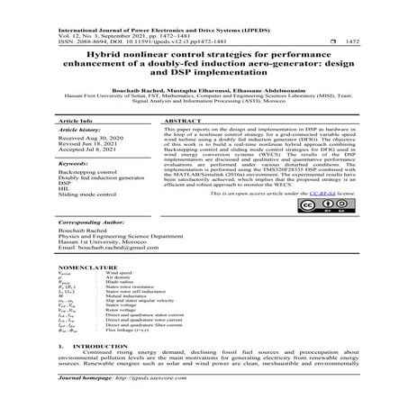 Hybrid nonlinear control strategies for performance enhancement of a doubly-f...
