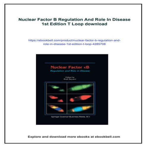 Nuclear Factor B Regulation And Role In Disease 1st Edition T Loop | PDF