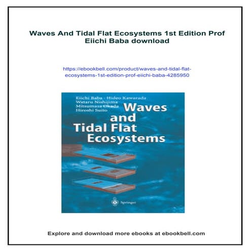 Waves And Tidal Flat Ecosystems 1st Edition Prof Eiichi Baba
