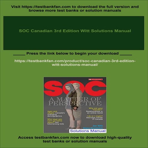 SOC Canadian 3rd Edition Witt Solutions Manual