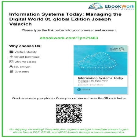 Information Systems Today: Managing the Digital World Joseph Valacich | PDF