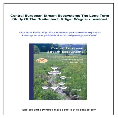 Central European Stream Ecosystems The Long Term Study Of The ...