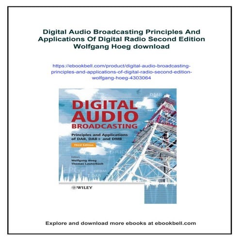 Digital Audio Broadcasting Principles And Applications Of Digital Radio Secon...