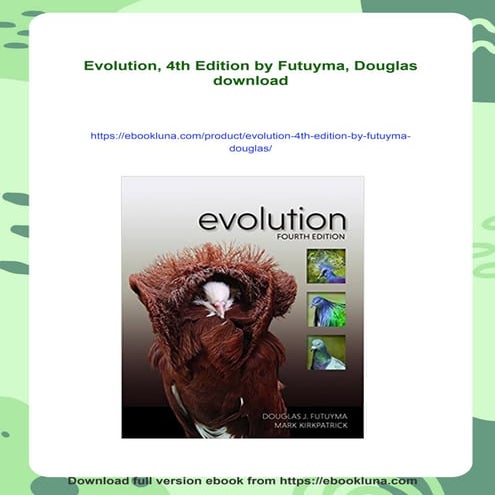 Evolution, 4th Edition by Futuyma, Douglas