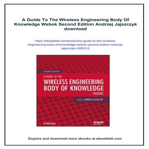 A Guide To The Wireless Engineering Body Of Knowledge Webok Second ...