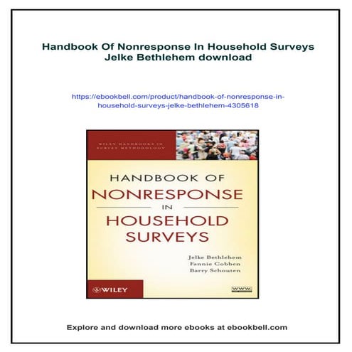 Handbook Of Nonresponse In Household Surveys Jelke Bethlehem