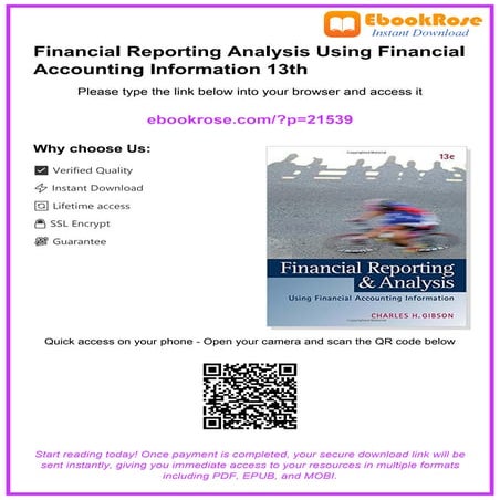 Financial Reporting Analysis Using Financial Accounting Information ...