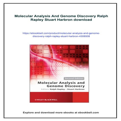 Molecular Analysis And Genome Discovery Ralph Rapley Stuart Harbron | PDF