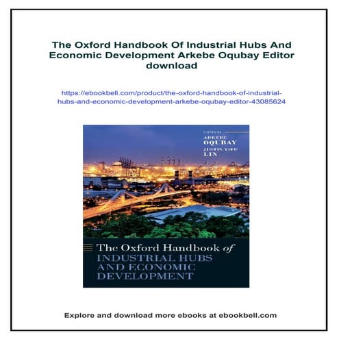 The Oxford Handbook Of Industrial Hubs And Economic Development Arkebe ...
