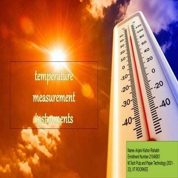 TEMPRATURE MEASUREMENT INSTRUMENTS