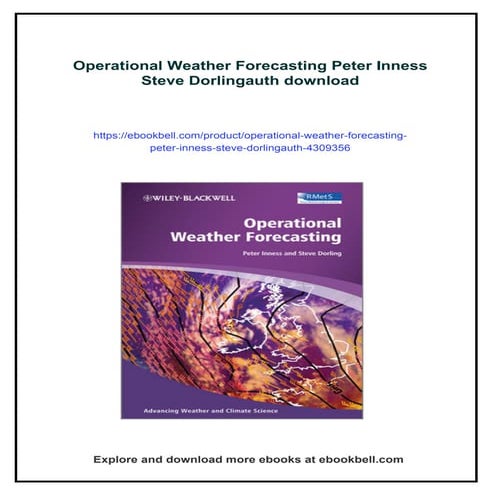Operational Weather Forecasting Peter Inness Steve Dorlingauth