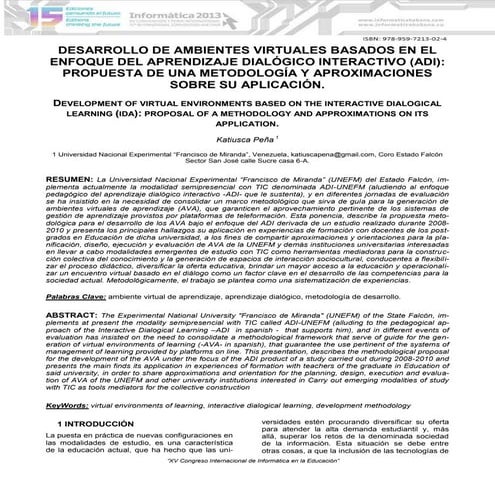 Desarrollo de ambientes virtuales basados en el enfoque ADI-UNEFM
